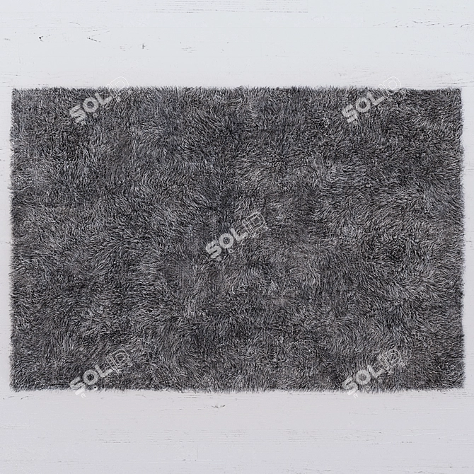 Fur-Geometric Grey Carpet 3D model image 2