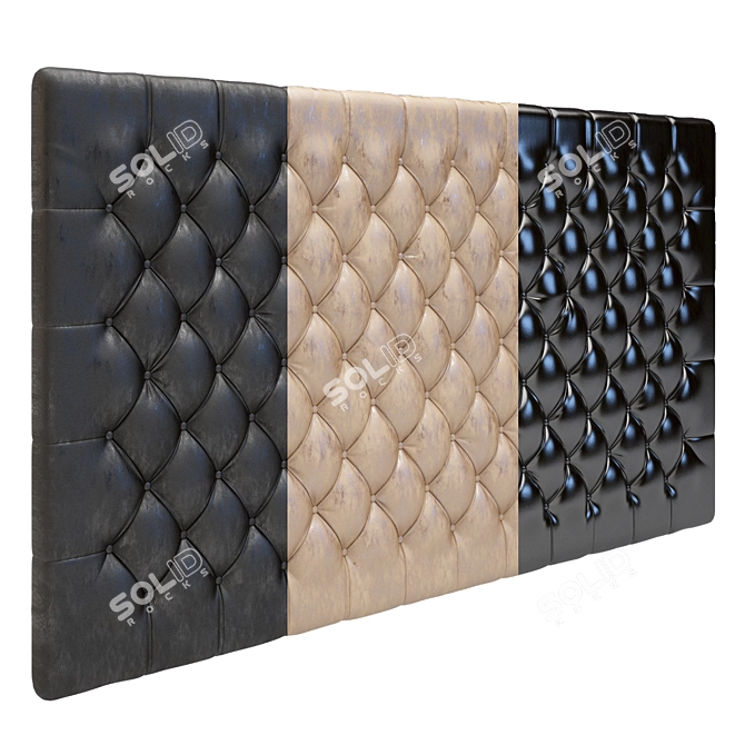 Soft Leather Wall Panel 3D model image 3