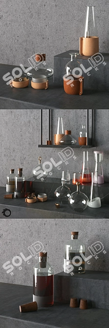 Elegant Glass Vases & Decanters 3D model image 1