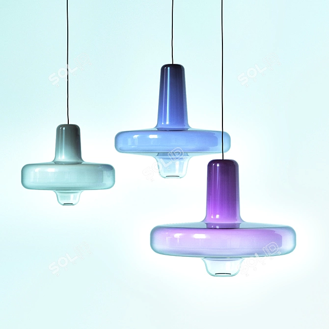 Glass Ceiling Spin Light 3D model image 1