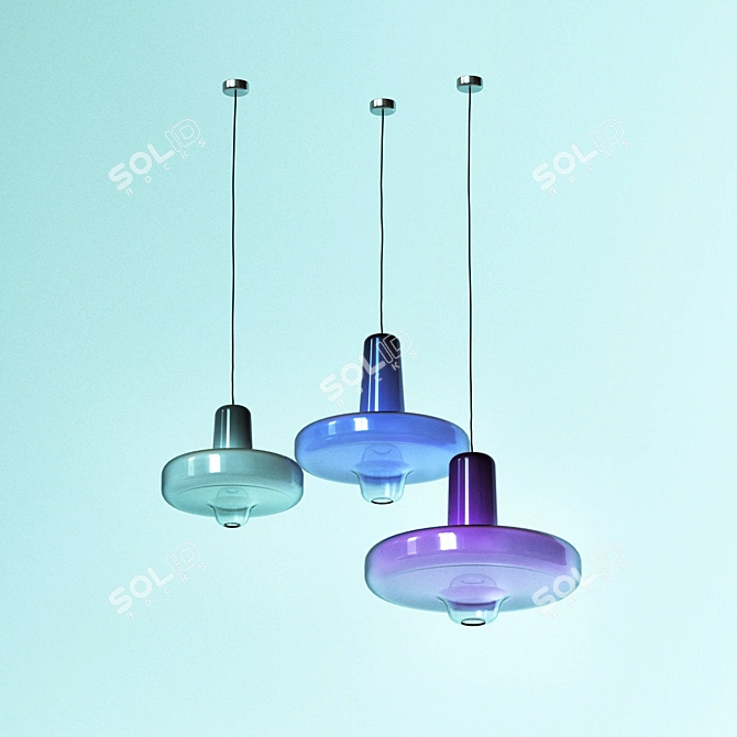 Glass Ceiling Spin Light 3D model image 2