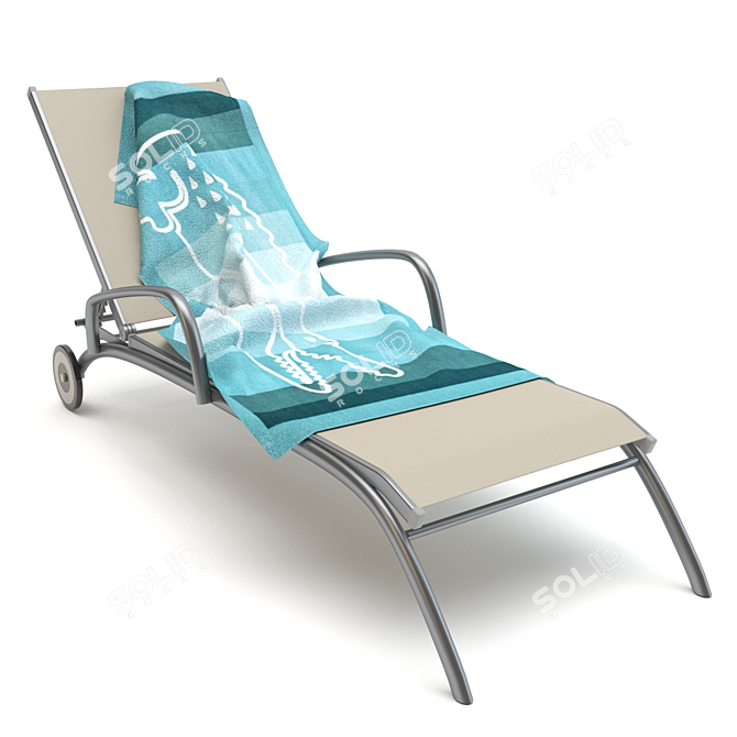 Modern Sunbed: Revitalize & Relax 3D model image 1