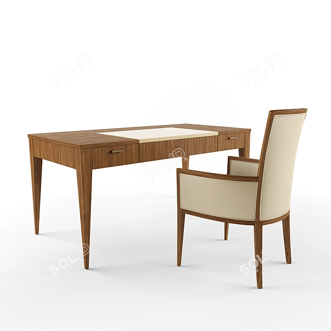 Selva Desk & Chair Set 3D model image 1