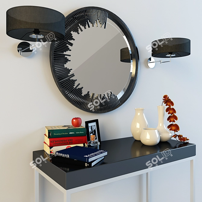 Minhou Mirror Set: Luxurious Reflection for Your Home 3D model image 2