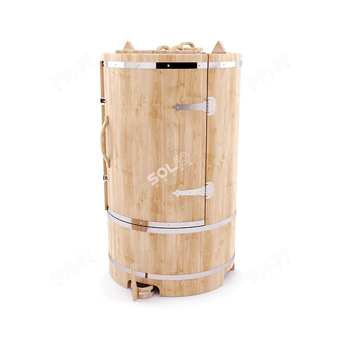 Round Cedar Fitobochka 3D model image 2