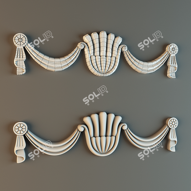 Elegant Decorative Ornament 3D model image 1