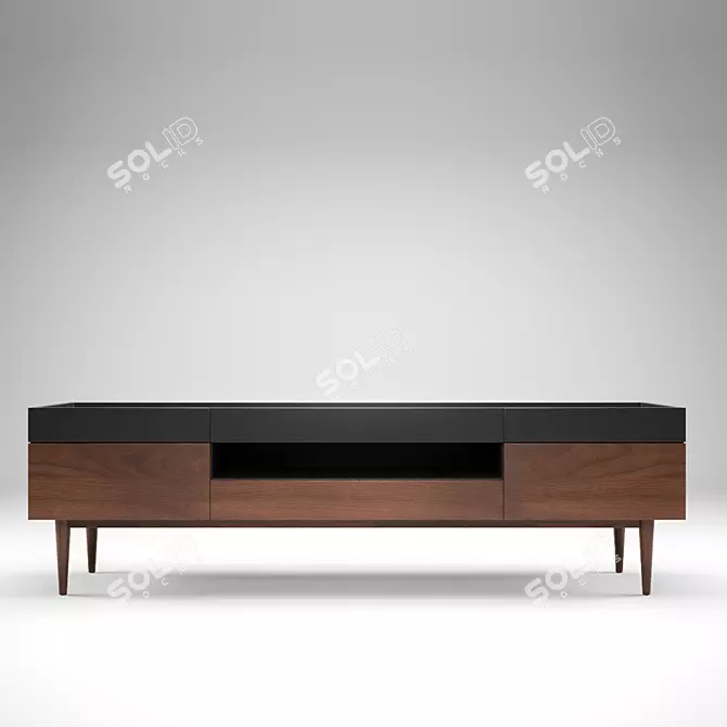 Modern Abacus TV Console 3D model image 1