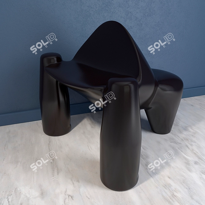 Gorilla Armchair: Designer Plastic Chair 3D model image 1