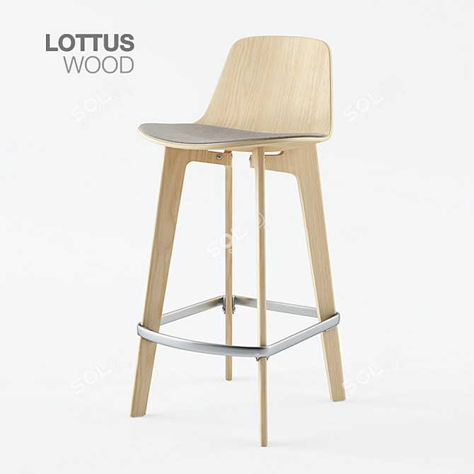 Lottus Wood Chair: Elegant Design, Superior Quality 3D model image 1