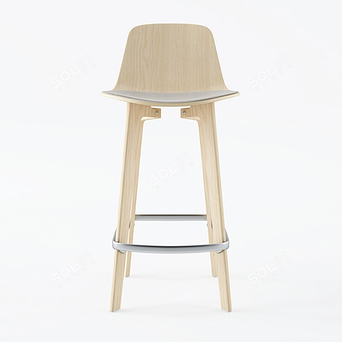 Lottus Wood Chair: Elegant Design, Superior Quality 3D model image 2