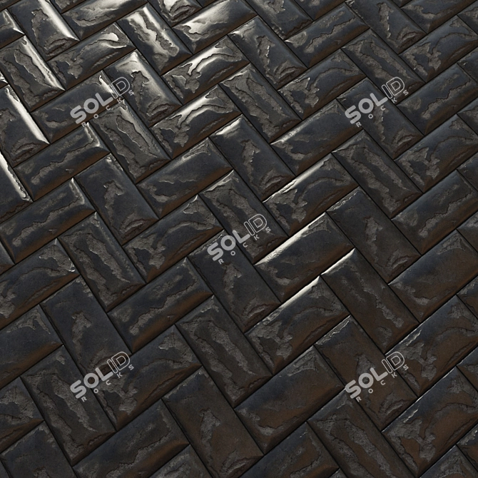 Cobblestone Road Pavers 3D model image 2