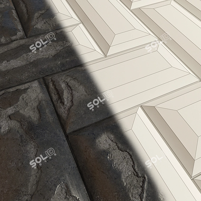 Cobblestone Road Pavers 3D model image 3