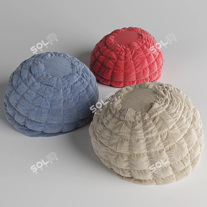 Comfy Lounge Bag Chair - 3 Color Options 3D model image 1