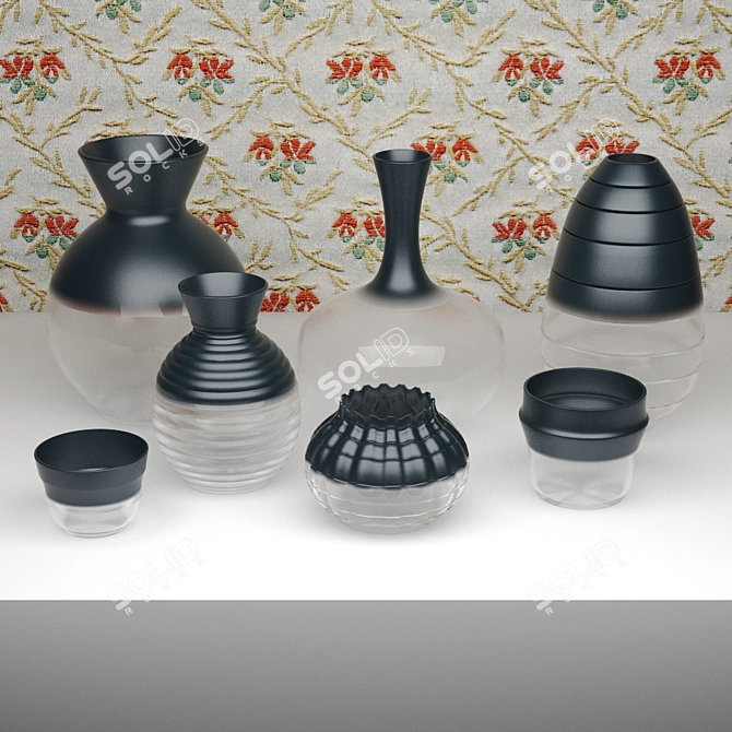 Elegant Glass Vases: Add Style 3D model image 1