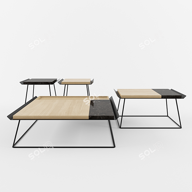 Temple Tables: Sleek Design by Dmitry Kozinenko 3D model image 1