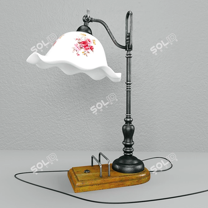 West Milan Table Lamp - Continental Style 3D model image 2