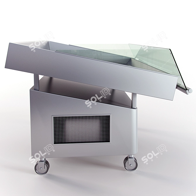 Fish Cooling Table: Freshness and Efficiency 3D model image 2