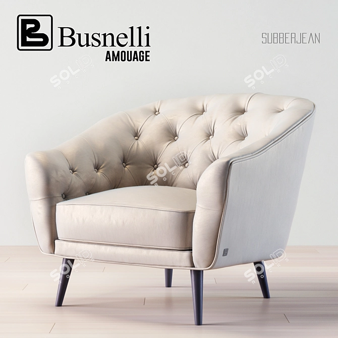 Title: Elevate your Comfort with Busnelli Amouage Armchair 3D model image 1