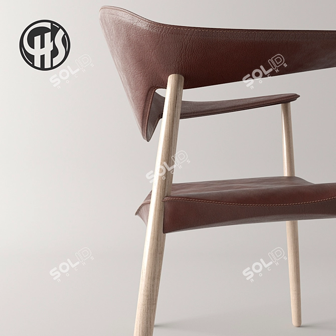 Danish Modern LM92 Chair 3D model image 2