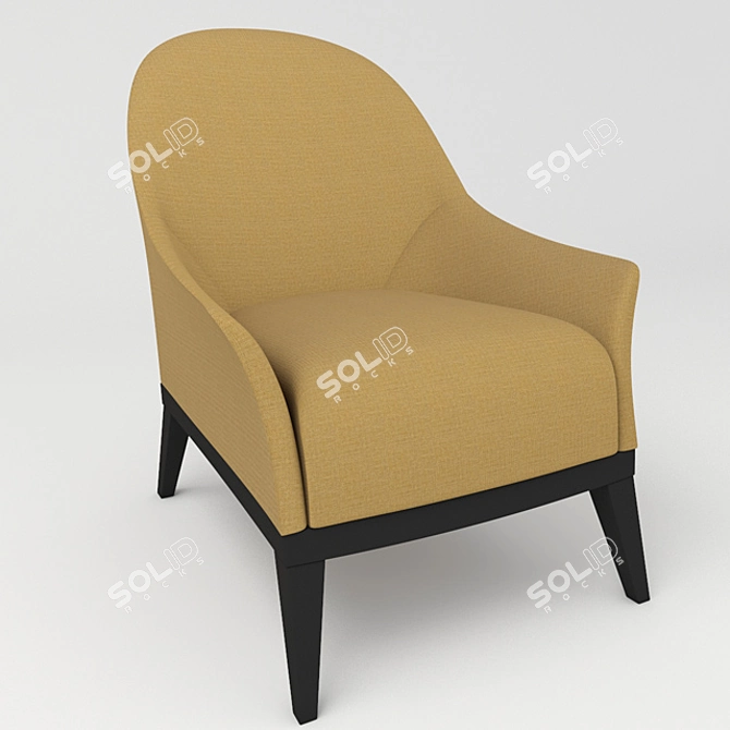 Cozy Comfort Lounge Chair 3D model image 2