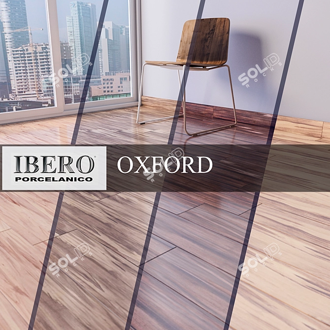 IBEROCERAMICA Oxford: Stylish MultiTexture Wood Tiles 3D model image 1