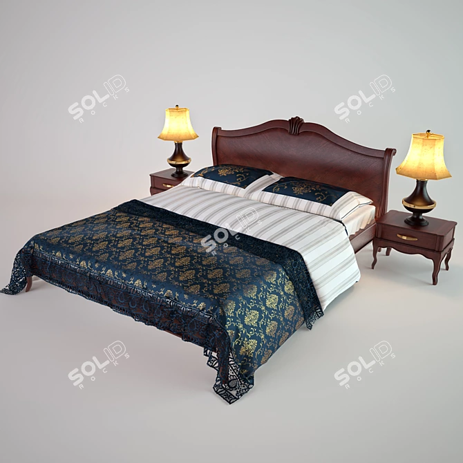 Madera Bedside Cabinet: Stylish and Functional 3D model image 1