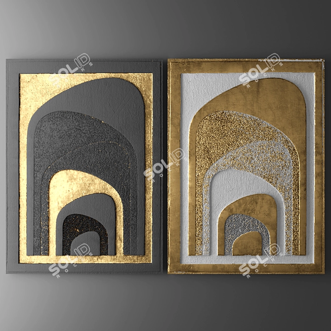 Custom 3D Wall Art: Handcrafted Panel 3D model image 1