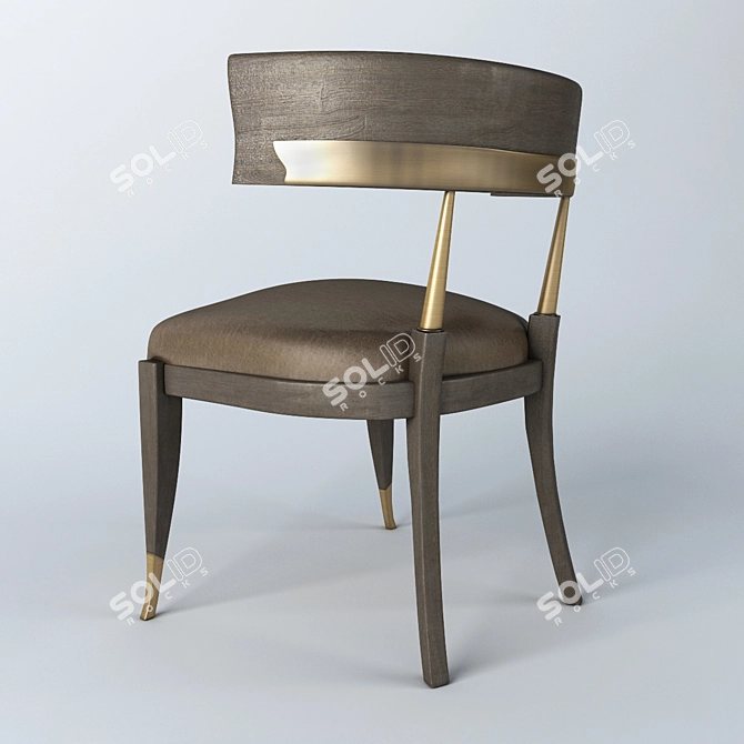 Luxury CARACOLE Armchair - Elegance Redefined 3D model image 2
