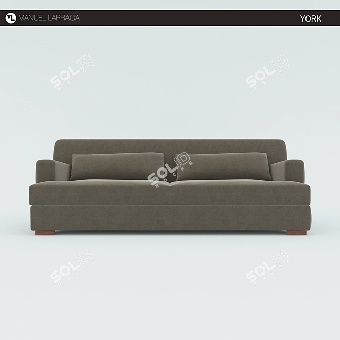 Elegant YORK Sofa by Manuel Larraga 3D model image 2