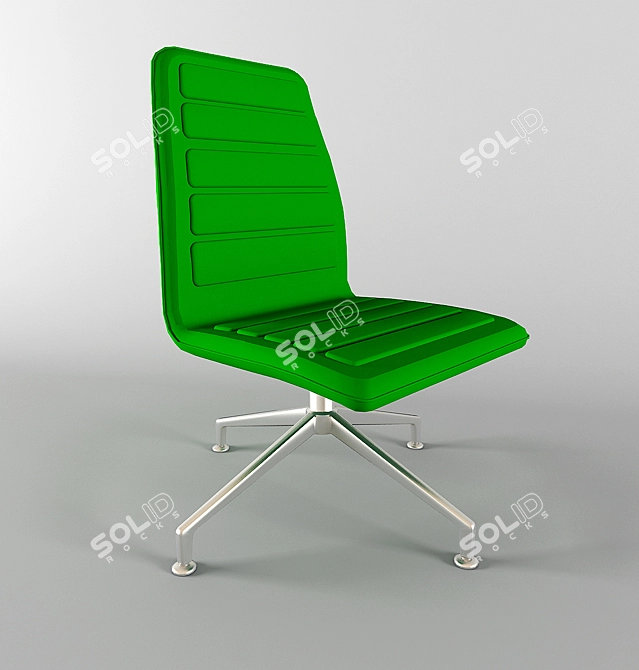 Elegant Lotus-Low Office Chair 3D model image 1