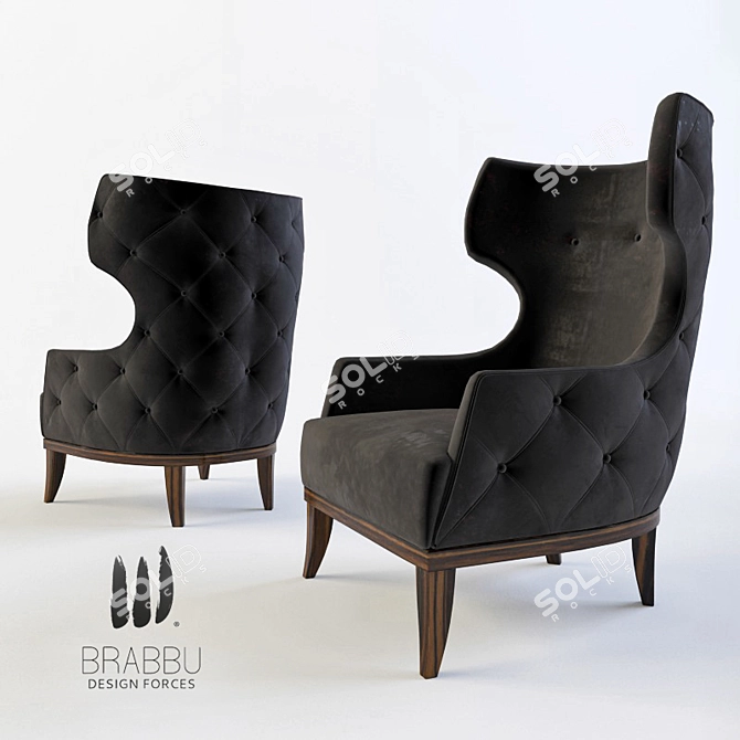 Elegant Matis Armchair: Brabbu 3D model image 1
