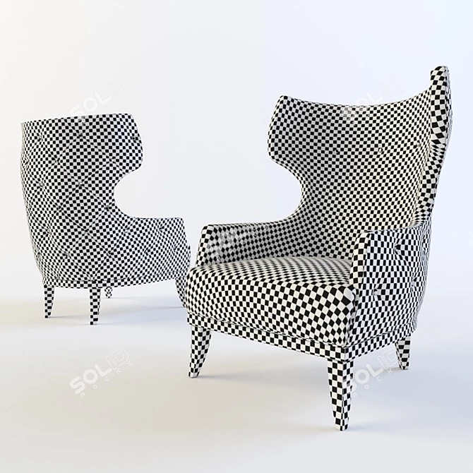 Elegant Matis Armchair: Brabbu 3D model image 2