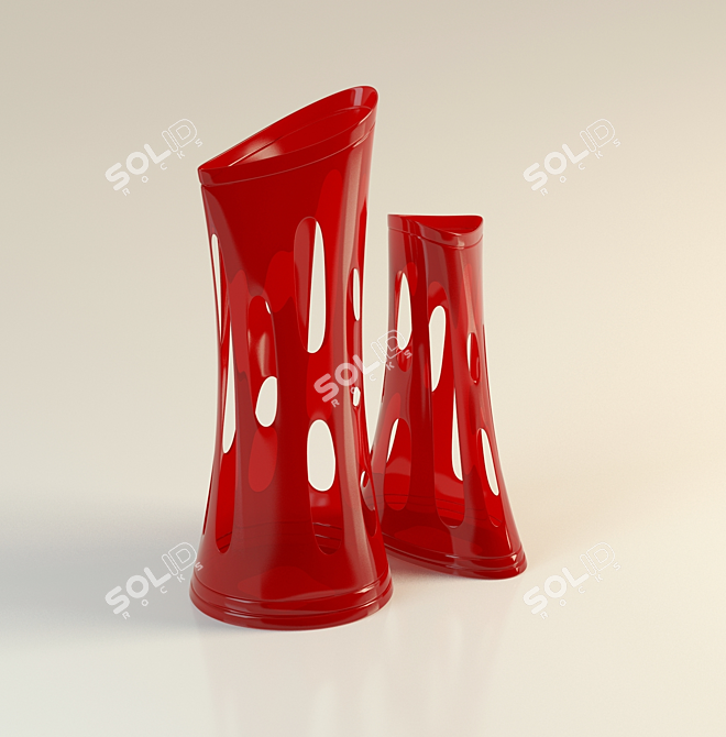 Elegant Ceramic Vase 3D model image 1