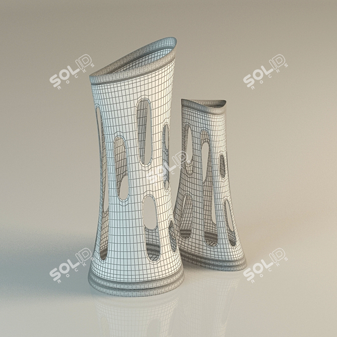 Elegant Ceramic Vase 3D model image 2