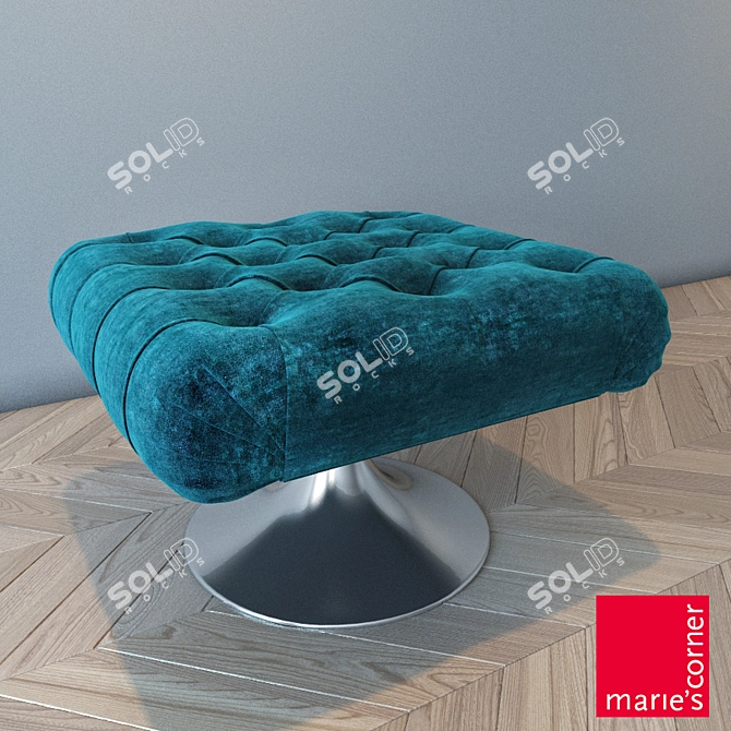  Brazilian Charm: Marie's Corner Ottoman 3D model image 1