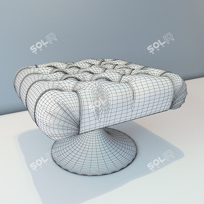  Brazilian Charm: Marie's Corner Ottoman 3D model image 2