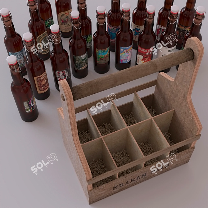 Craft Beer Variety Set 3D model image 3