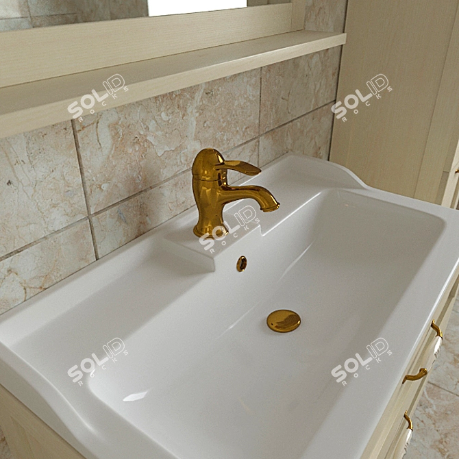 Akvaton Leon 80: Elegant Bathroom Set 3D model image 2