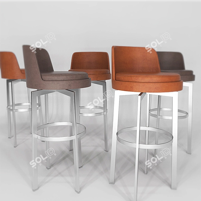 Cozy Chic Stool 3D model image 1