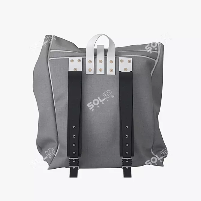 Canvas Backpack: High-Quality 3D Model 3D model image 2
