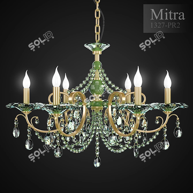 Mitra 1327-PR2 - Elegant 6-Light Pendant 3D model image 1