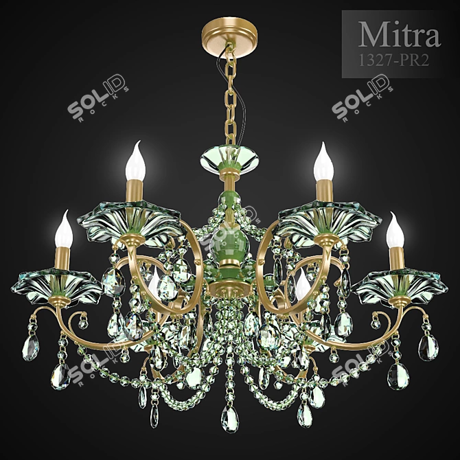 Mitra 1327-PR2 - Elegant 6-Light Pendant 3D model image 2