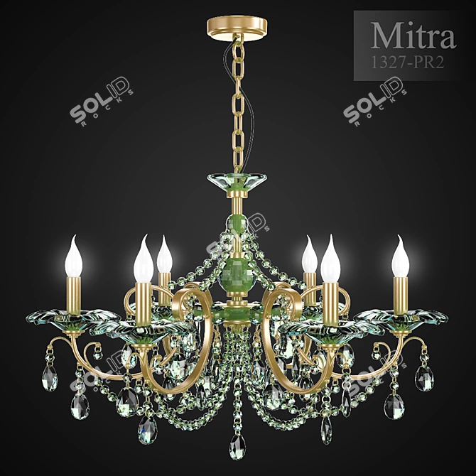 Mitra 1327-PR2 - Elegant 6-Light Pendant 3D model image 3