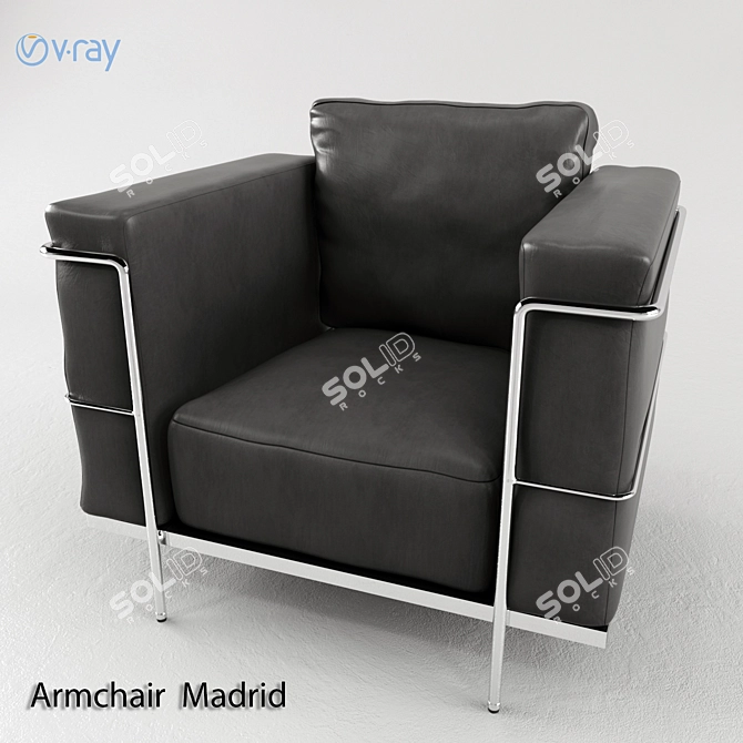 Modern Madrid Armchair by Nuevo Living 3D model image 1