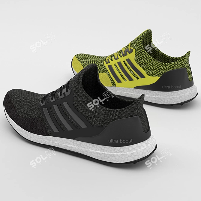 Speed through with adidas Ultra Boost 3D model image 3