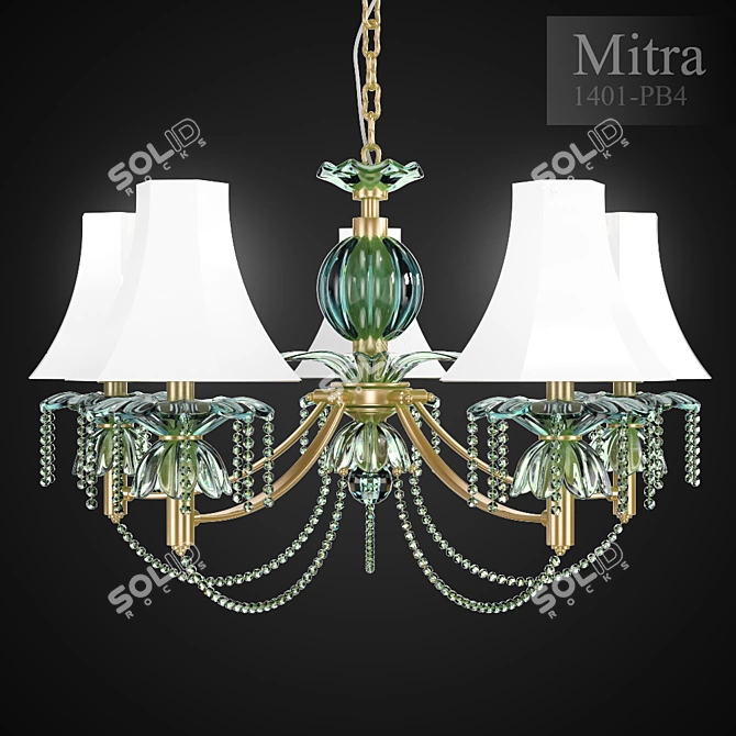 Elegant Mitra 1401-PB4 Chandelier 3D model image 1