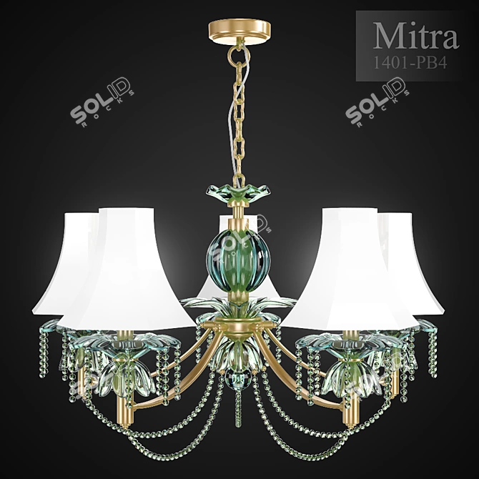 Elegant Mitra 1401-PB4 Chandelier 3D model image 2