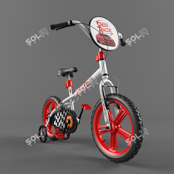 Vibrant Kids Bicycle: Vray & Fbx Max2014 (52x73x97.5 cm) 3D model image 1