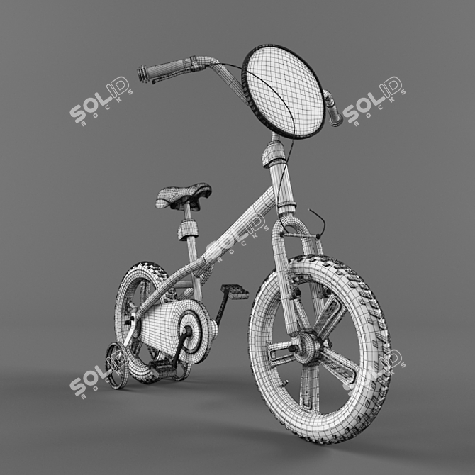 Vibrant Kids Bicycle: Vray & Fbx Max2014 (52x73x97.5 cm) 3D model image 3