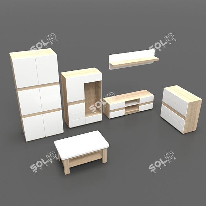 Timeless Home Furniture Set 3D model image 1